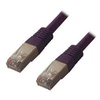 Image de MCL - Cordon de raccordement - RJ-45 (M) pour RJ-45 (M) - 2 m - paire torsadée écrantée (F/UTP) - CAT 6 - moulé, sans crochet, bloqué - violet