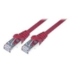 Image de MCL - Cordon de raccordement - RJ-45 (M) pour RJ-45 (M) - 15 m - paire torsadée écrantée (F/UTP) - CAT 6 - moulé, sans crochet, bloqué - rouge