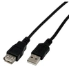Image de Rallonge USB 2.0 type A mâle / femelle - 1m Noir