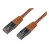 Image de MCL - Cordon de raccordement - RJ-45 (M) pour RJ-45 (M) - 50 cm - paire torsadée écrantée (F/UTP) - CAT 6 - moulé, sans crochet, bloqué - orange