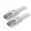 Image de MCL - Cordon de raccordement - RJ-45 (M) pour RJ-45 (M) - 3 m - 6.2 mm - SFTP - CAT 7 - sans halogène - blanc