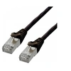 Image de MCL - Cordon de raccordement - RJ-45 (M) pour RJ-45 (M) - 50 cm - paire torsadée écrantée (F/UTP) - CAT 6 - sans crochet, bloqué - noir