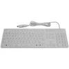 Image de MCL - Clavier - étanche, filaire, silicone - USB, PS/2 - AZERTY - Français - blanc