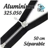 Image de Fermeture éclair séparable aluminium N°5 (50 cm) : la légèreté pour des créations durables(...) -