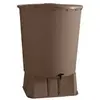 Image de Récupérateur d'eau de pluie rond 500 L + Socle + Kit collecteur - Taupe -