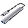 Image de DLH DY-TU4990 - Concentrateur (hub) - 1 x USB-C (passthrough) + 1 x USB-C 3.2 Gen 1 + 1 x USB-A 3.2 Gen 1 + 2 x USB-A 2.0 - de bureau