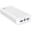 Image de DLH - Banque d'alimentation - 20000 mAh - 20 watt - 4.5 A - PD, QC 3.0 - 3 connecteurs de sortie (2 x USB, USB-C) - sur le câble : USB-C - blanc
