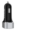 Image de - Adaptateur d'alimentation pour voiture - 63 Watt - 3 A - QC 3.0 - 2 connecteurs de sortie (USB, USB-C)