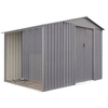 Image de Abri jardin métal + Bucher Bois vieilli 9163 - 5,31m² - 278 x 191 x 195 cm