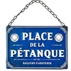 Image de Plaque vintage - Place de la pétanque - Métal - 20x14cm - A suspendre - Décoration