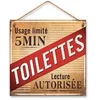 Image de Plaque métal à suspendre Toilettes Usage Limité 20 cm