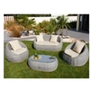 Image de Salon De Jardin Luxe Résine Tressée Ronde Isa Gris