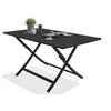 Image de Table pliante marius 140x80 cm en aluminium gris anthracite 7016 tb140