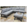 Image de Salon de Jardin d'Angle 5-6 Places "New-York" 213cm Gris Anthracite