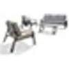 Image de Ensembles canapes. fauteuils et tables de jardin paris garden 5 personnes 4 pieces aluminium 80 x 190 x 82 cm blanc