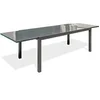 Image de Table de jardin fixe DCB GARDEN TOLEDE Anthracite 200/300x100 verre 5 mm