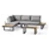 Image de Salon de jardin dcb garden gris 4 personnes 3 pieces 70 x 175 x 78 cm bois