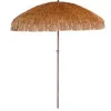 Image de Parasol de Plage à Franges "Hawai" 200cm Marron