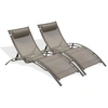 Image de Lot de 2 Bains de Soleil "Cloé" 170cm Cappuccino