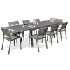 Image de Salon de jardin dcb garden 9 pieces 12 personnes aluminium 200 x 96 x 76 cm gris