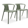 Image de Lot Composé De 2 Fauteuils De Jardin - City Garden - Diego-Ft - Olive - Empilables