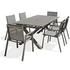 Image de Ensemble Table de Jardin Extensible et 6 Fauteuils Floride 180-240cm Taupe