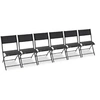 Image de Lot de 6 chaise dcb garden H. 82 cm pliable exterieur en aluminium noir
