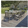 Image de Salon de jardin GENERIQUE aluminium 9 pieces 180 x 100 x 77 cm 8 personnes