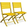 Image de Lot de 2 Chaises de Jardin Pliantes "Marius" 82cm Moutarde
