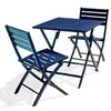 Image de Ensemble Table de Jardin Pliante 2 Chaises Marius 70cm Bleu Marine