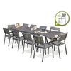 Image de Salon de jardin dcb garden aluminium gris 13 pieces 12 personnes