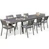 Image de Ensemble Table de Jardin & 8 Chaises "Stockholm" 200-300cm Gris Anthracite