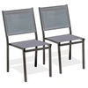 Image de Lot de 2 Chaises de Jardin Empilables "Tolede" 87cm Gris Anthracite