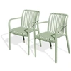 Image de Lot de 2 fauteuils de jardin CITY GARDEN TiagoFT Empilable Olive