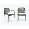 Image de Salon de jardin city garden gris 2 pieces acier 53.0 x 63 x 78 cm 2 personnes