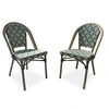 Image de Lot de 2 Chaises de Jardin Empilable "Bistro" 87cm Vert