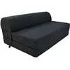 Image de - Chauffeuse double unie en coton Noir
