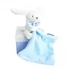 Image de Doudou Lapin avec mouchoir Bleu