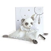 Image de Doudou plat Panda Attrape-rêve 20 cm Gris