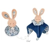 Image de Doudou boule 3 en 1 - Lapin Bleu et blanc - Paris