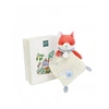 Image de Doudou plat hochet billes - Renard Romarin - 21 cm
