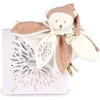Image de Doudou plat petales Ours Rose - 25 cm - Collection Anniversaire