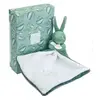 Image de Lapin doudou - Lapin avec doudou vert sauge