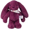 Image de Peluche lapin fleurette - prune 35 cm