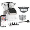 Image de Moulinex Companion Pro, Robot Cuiseur, 15 fonctions, Pesage intégré, Capacité XL 10 personnes, Gris, Fabriqué en France + Cuiseur vapeur,Robot cuiseur multifonction