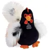 Image de Peluche coq Coq rico noir et blanc -26 cm - Histoire d ours