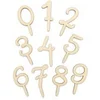 Image de Cake topper en bois - Chiffres 0 à 9