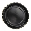 Image de Assiette festonee 23cm Noir et Or