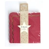 Image de 16 Serviettes 33X33CM Rouge et Or