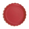 Image de Assiettes Festonnees Rouges et or